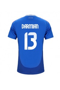 Fotbalové Dres Itálie Matteo Darmian #13 Domácí Oblečení ME 2024 Krátký Rukáv